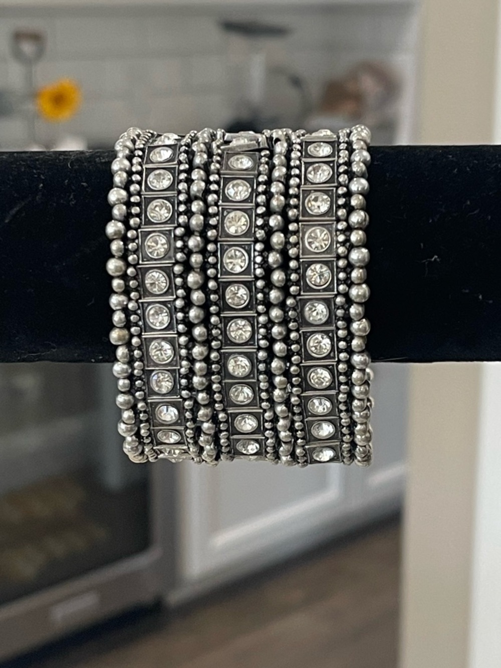 Silver rhinestone Stretch Bracelet  - Women Jewelry Bracelets